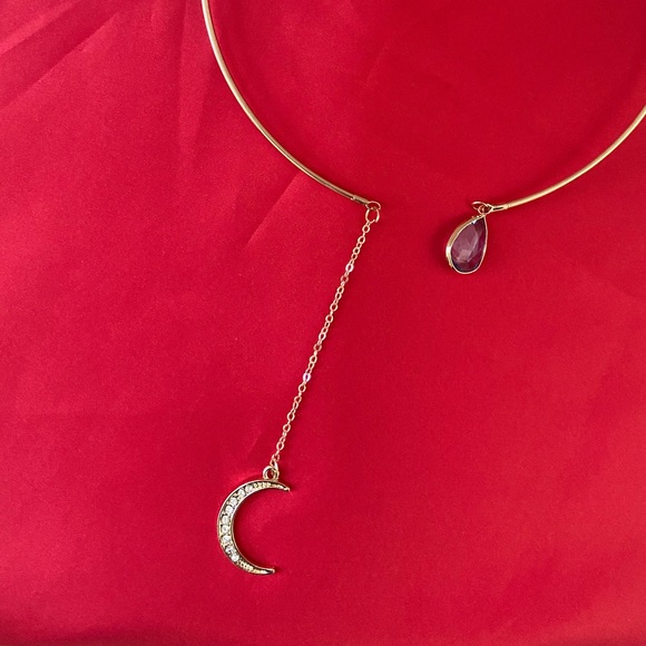 💕💕Last one Moon Tear Drop Open Choker Necklace - Picture 4 of 9